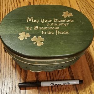 Green Shamrock St. Patrick's Longenberger Basket